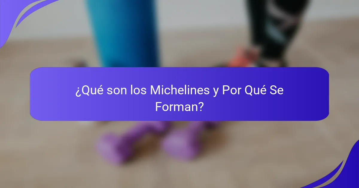 ¿Qué son los Michelines y Por Qué Se Forman?